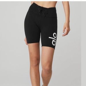 ALO lace up bike short
